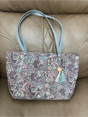 Sakroots Artist Circle Metro Tote floral paisley print